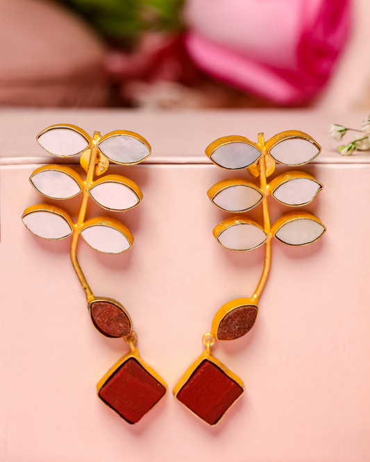 Elegant Layers Handcrafted Brass Earrings Quick Cart