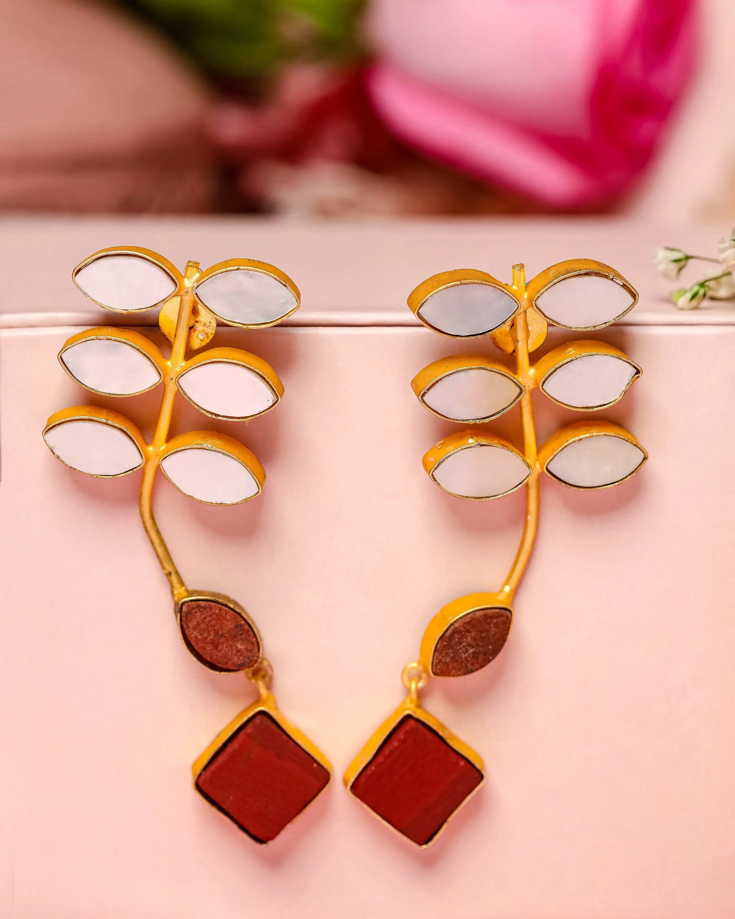 Elegant Layers Handcrafted Brass Earrings My Store