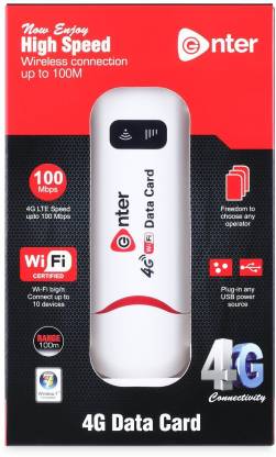 Enter High Speed 4G Data card 100mbps   E-D4G+