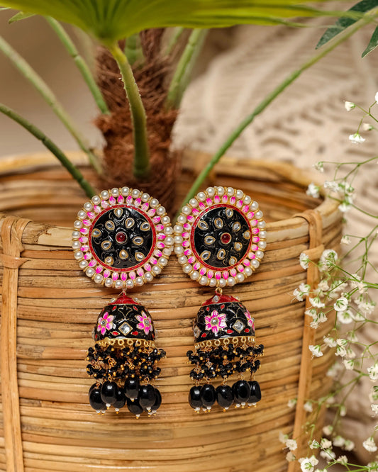 Eventide Pearl Handcrafted Brass Earrings My Store