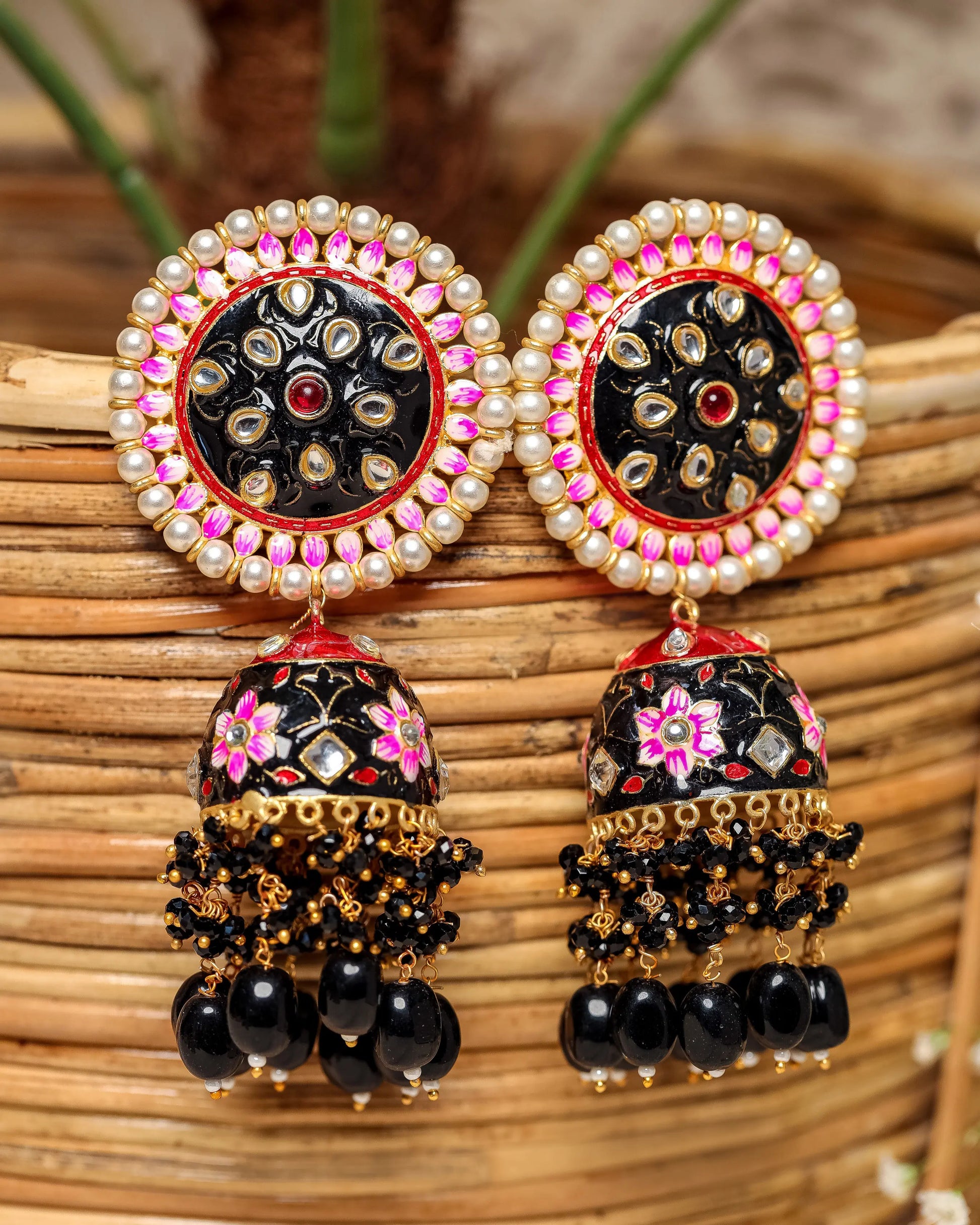 Eventide Pearl Handcrafted Brass Earrings My Store