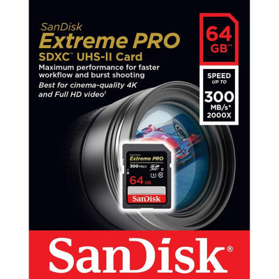 SANDISK 64GB SD EXTREME PRO 300MB
