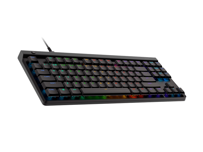 Logitech G515 TKL Wired Low Profile Gaming Keyboard, Fully Customisable RGB, Double-Shot PBT Keycaps, Tactile/Brown Switches - Black