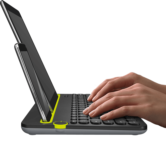 Logitech K480 Wireless Multi-Device Keyboard for Windows, Apple iOS android or Chrome, Wireless Bluetooth, Compact Space-Saving Design, PC Mac Laptop Smartphone Tablet- Black