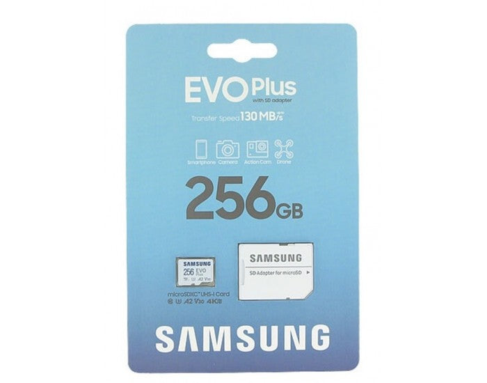 Samsung Micro SDXC Memory Card With SD Adapter 256GB EVO PLUS MB MC256KA/IN