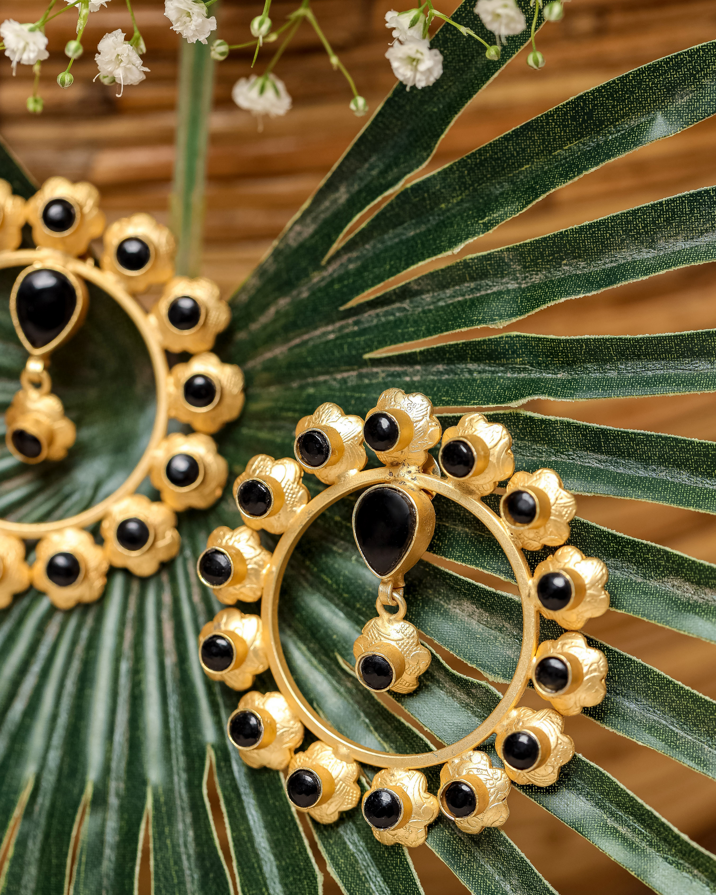 Gleaming Gold Handcrafted Brass Earrings Quick Cart