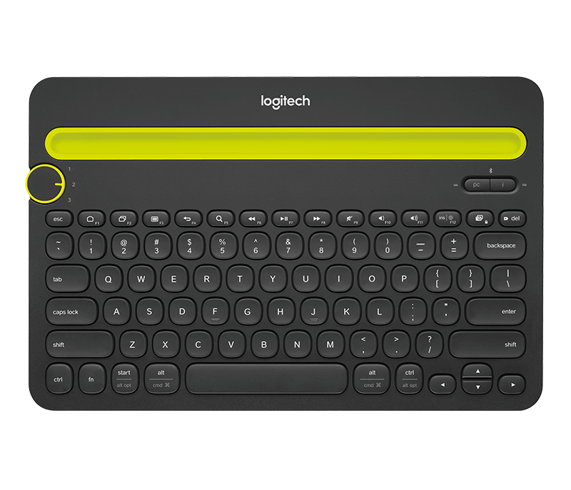 Logitech K480 Wireless Multi-Device Keyboard for Windows, Apple iOS android or Chrome, Wireless Bluetooth, Compact Space-Saving Design, PC Mac Laptop Smartphone Tablet- Black