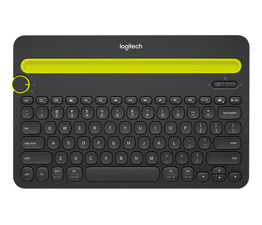 Logitech K480 Wireless Multi-Device Keyboard for Windows, Apple iOS android or Chrome, Wireless Bluetooth, Compact Space-Saving Design, PC Mac Laptop Smartphone Tablet- Black