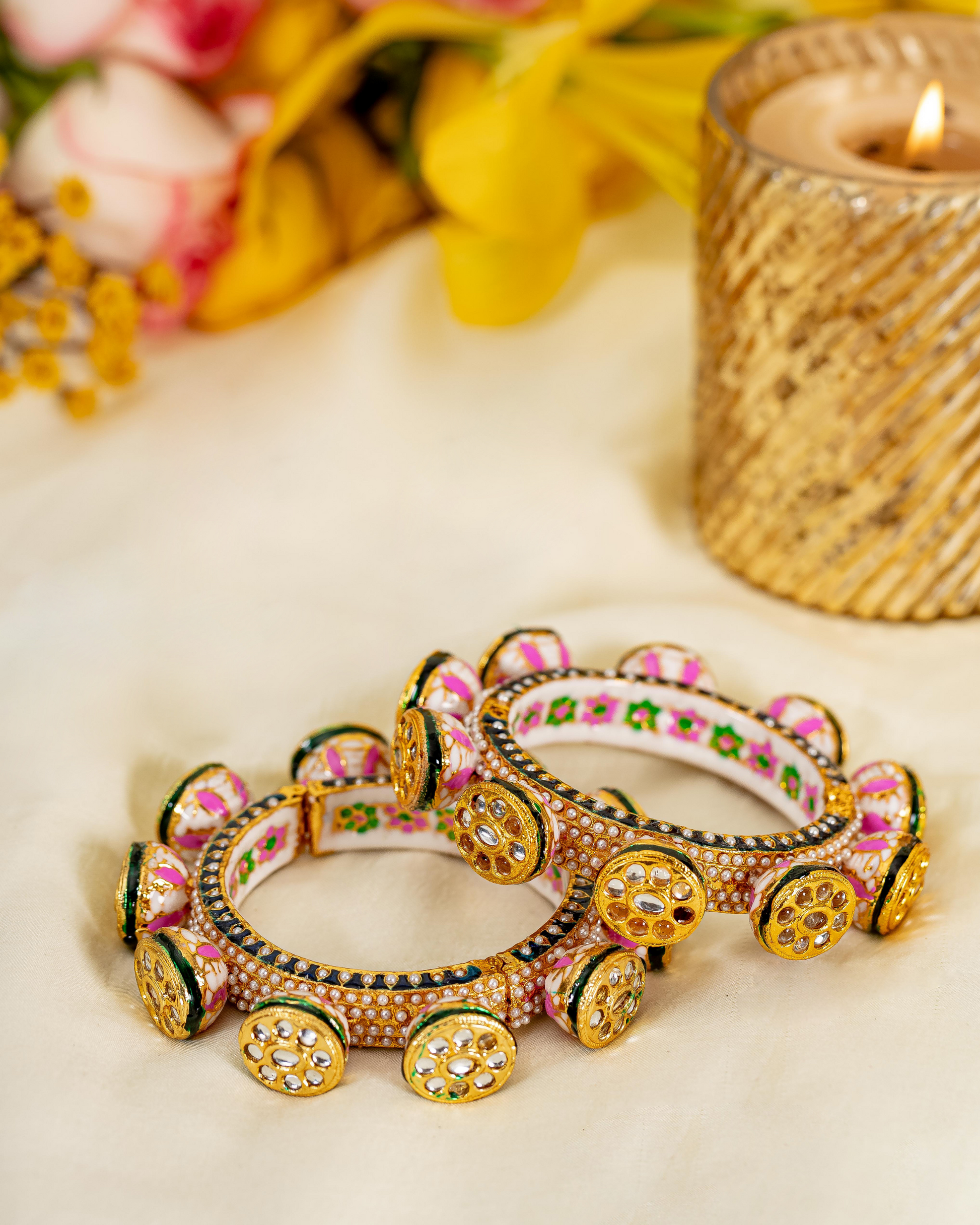 Gulabi Handcrafted Brass Bangles Quick Cart
