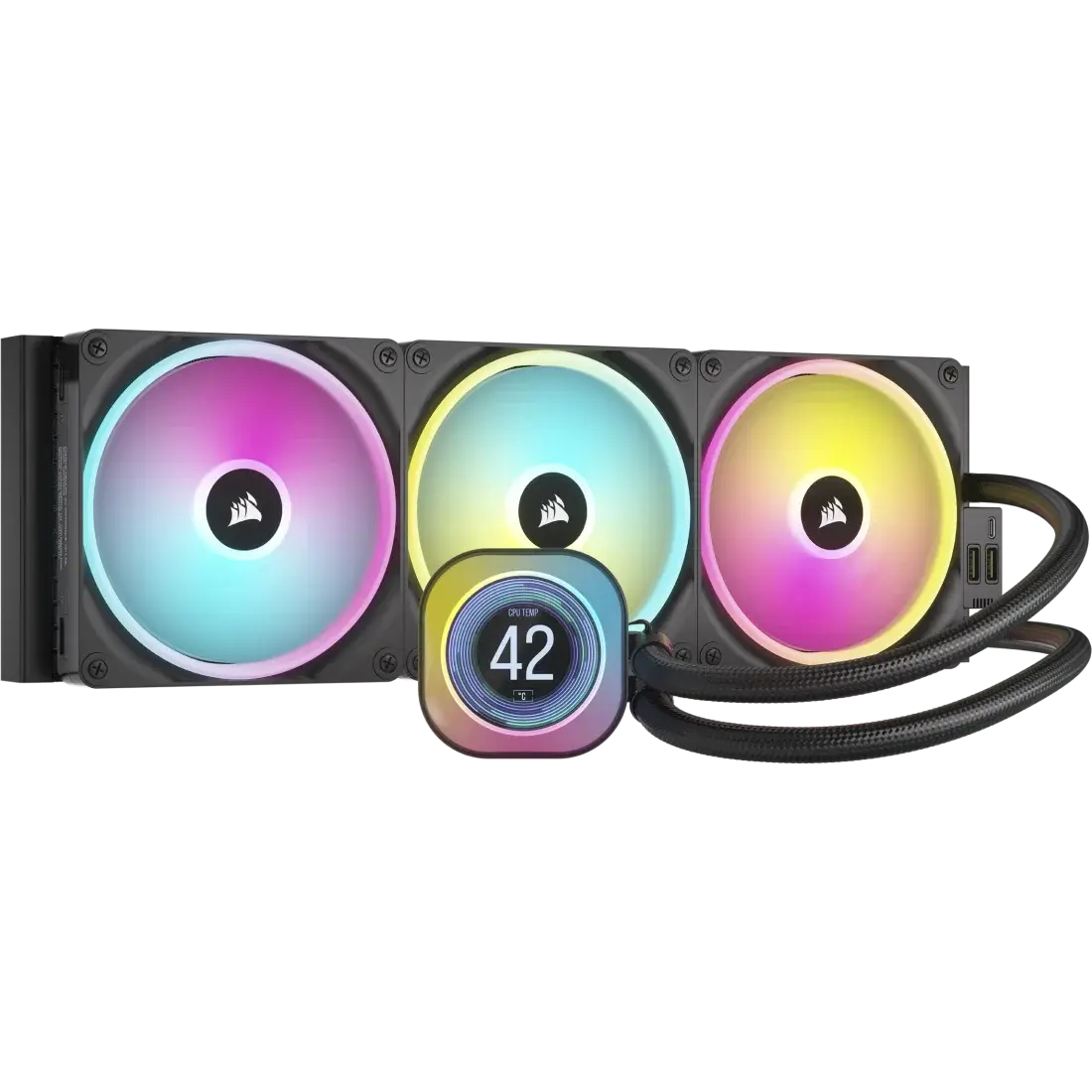 CORSAIR iCUE Link H170i LCD 420mm RGB AIO CPU Liquid Cooler