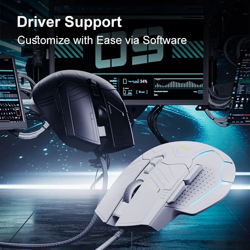 Inphic PG9 AI Design Wired Gaming Mouse