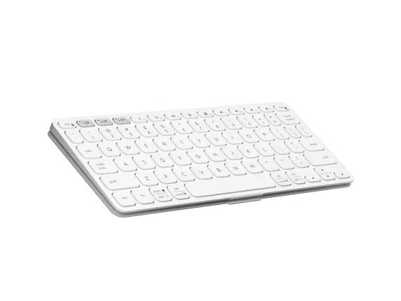 Logitech Keys-to-Go 2 Portable Bluetooth Keyboard for Tablet with Built-in Cover  Pale Grey