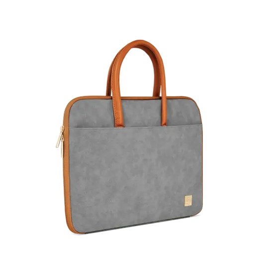 Fingers LuxuryLink-B1 Elegant Laptop Bag with Stylish Handle Fits 15" Laptops & Tablets, Premium Suede