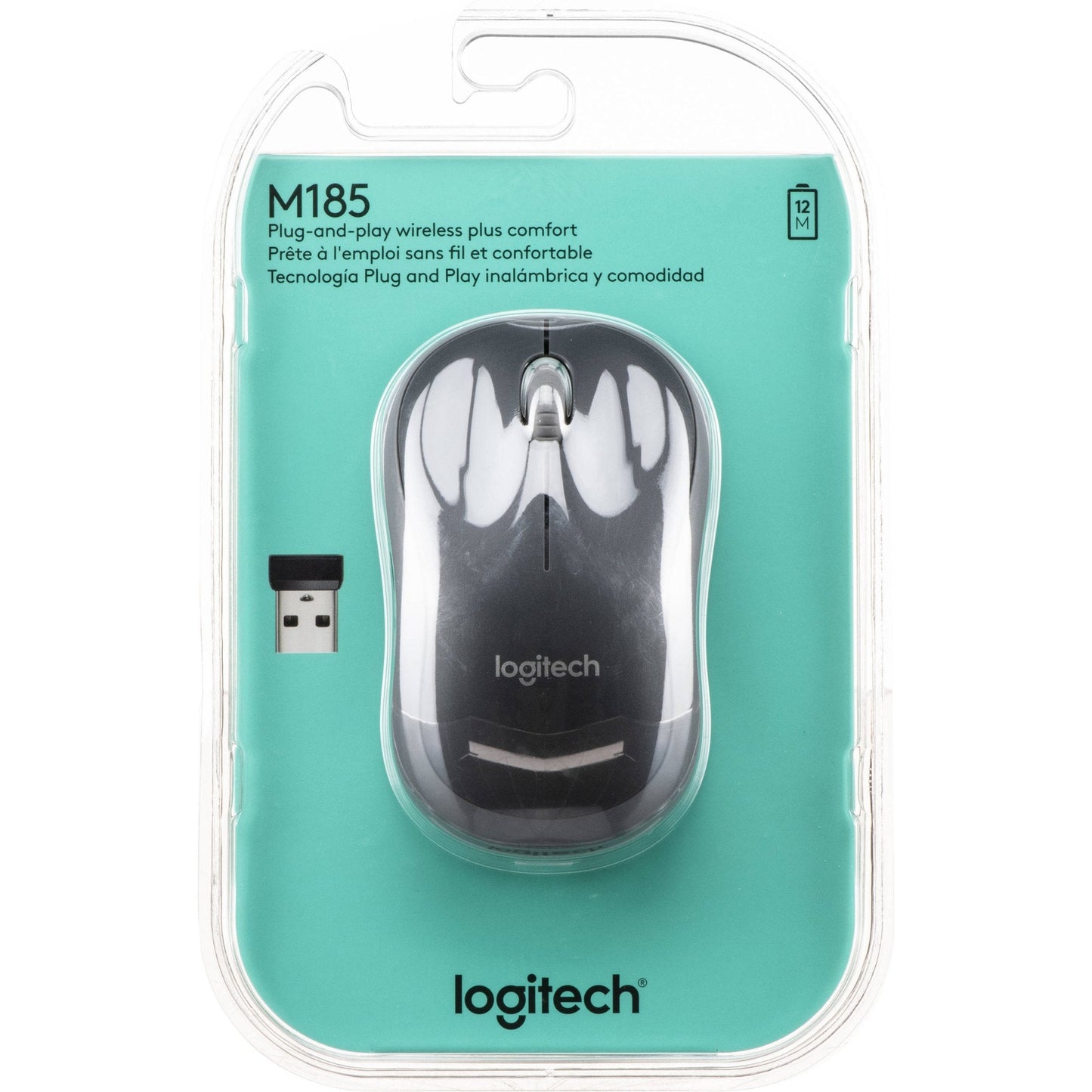 Logitech M185 Wireless Mouse Grey