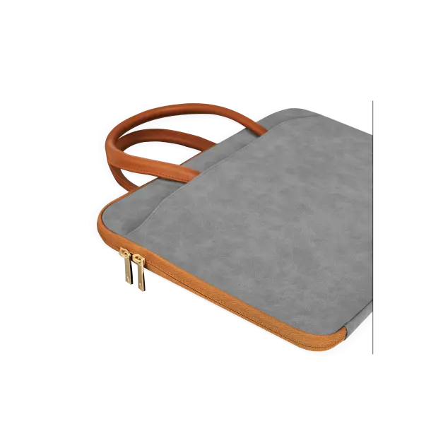 Fingers LuxuryLink-B1 Elegant Laptop Bag with Stylish Handle Fits 15" Laptops & Tablets, Premium Suede