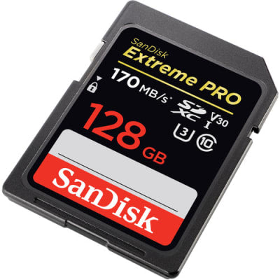 SANDISK 128GB EXTREME PRO SD CARD 170MBPS