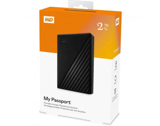 Wd My Passport 2TB 2.5 Inch External Hard Disk Black