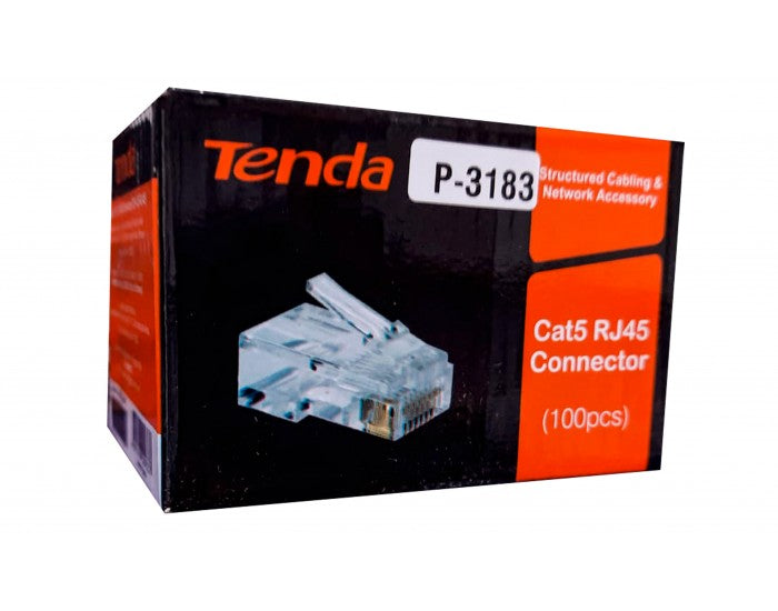 TENDA RJ45 CONNECTOR CAT5 PACK OF 100 PCS