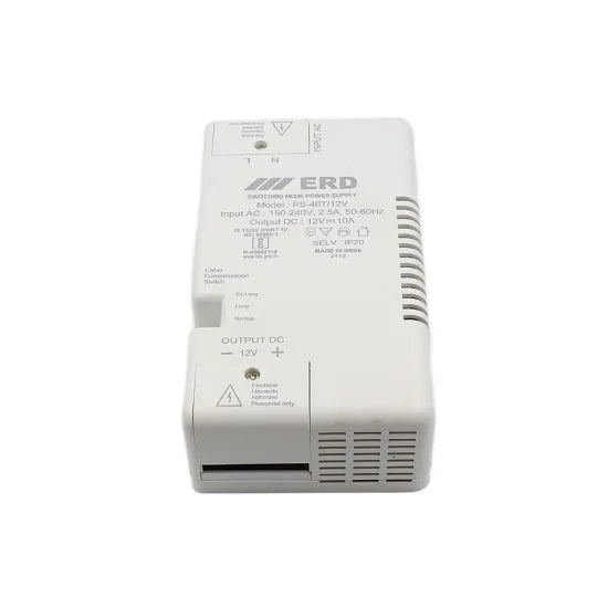 ERD CCTV Power Supply 12v/10a Slim For 8ch PS40T