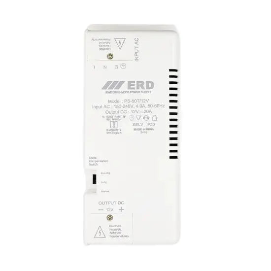 ERD CCTV Power Supply 12v/20a Slim For 16ch PS50T