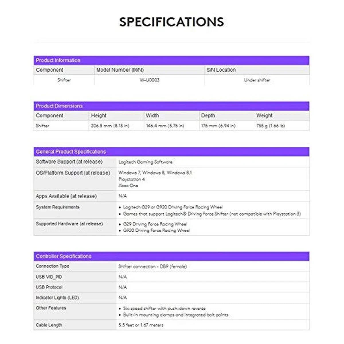 Logitech Driving Force Shifter