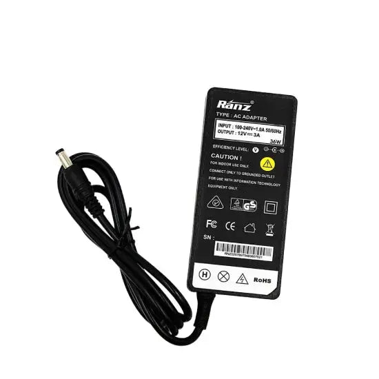 Ranz Power Adapter 12V | 3A Without Power Code