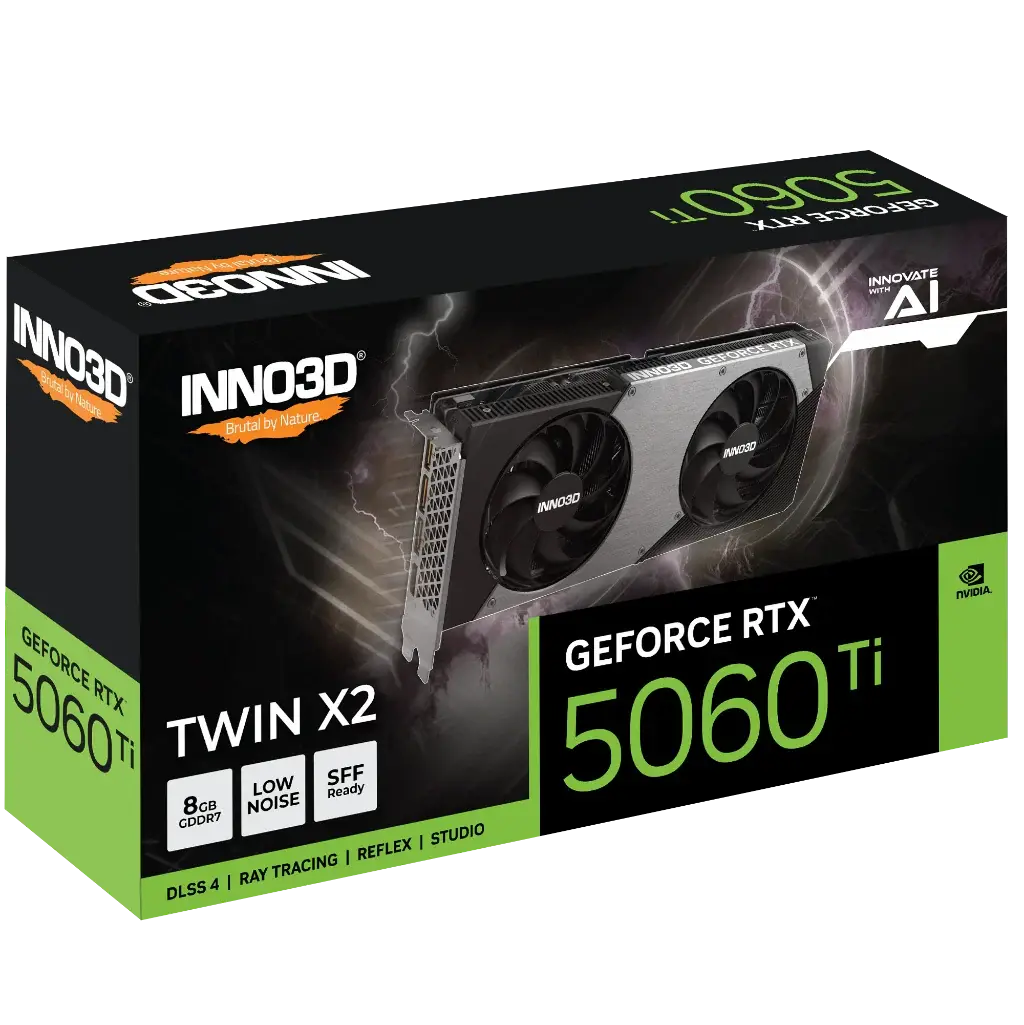 INNO3D GeForce RTX 5060 Ti 8GB TWIN X2 GDDR7 Graphics Card