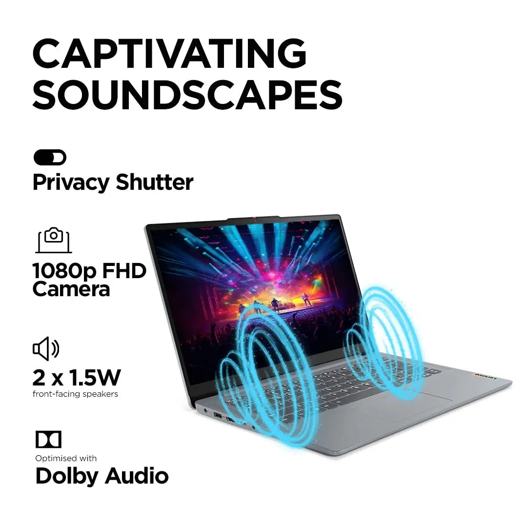 Lenovo IdeaPad Slim 3 Laptop 83ER00KSIN  12th Gen Intel Core i3 Processor/16GB RAM/512GB SSD/Win11/‎Intel HD Graphics Card/‎‎Microsoft Office Home 2024/Screen Inch 15.6/ Arctic Grey