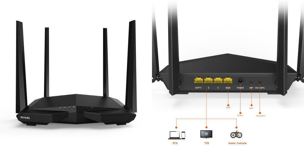 Tenda AC10 1200 Mbps 4 Antenna Dual Band Wireless Giga Router