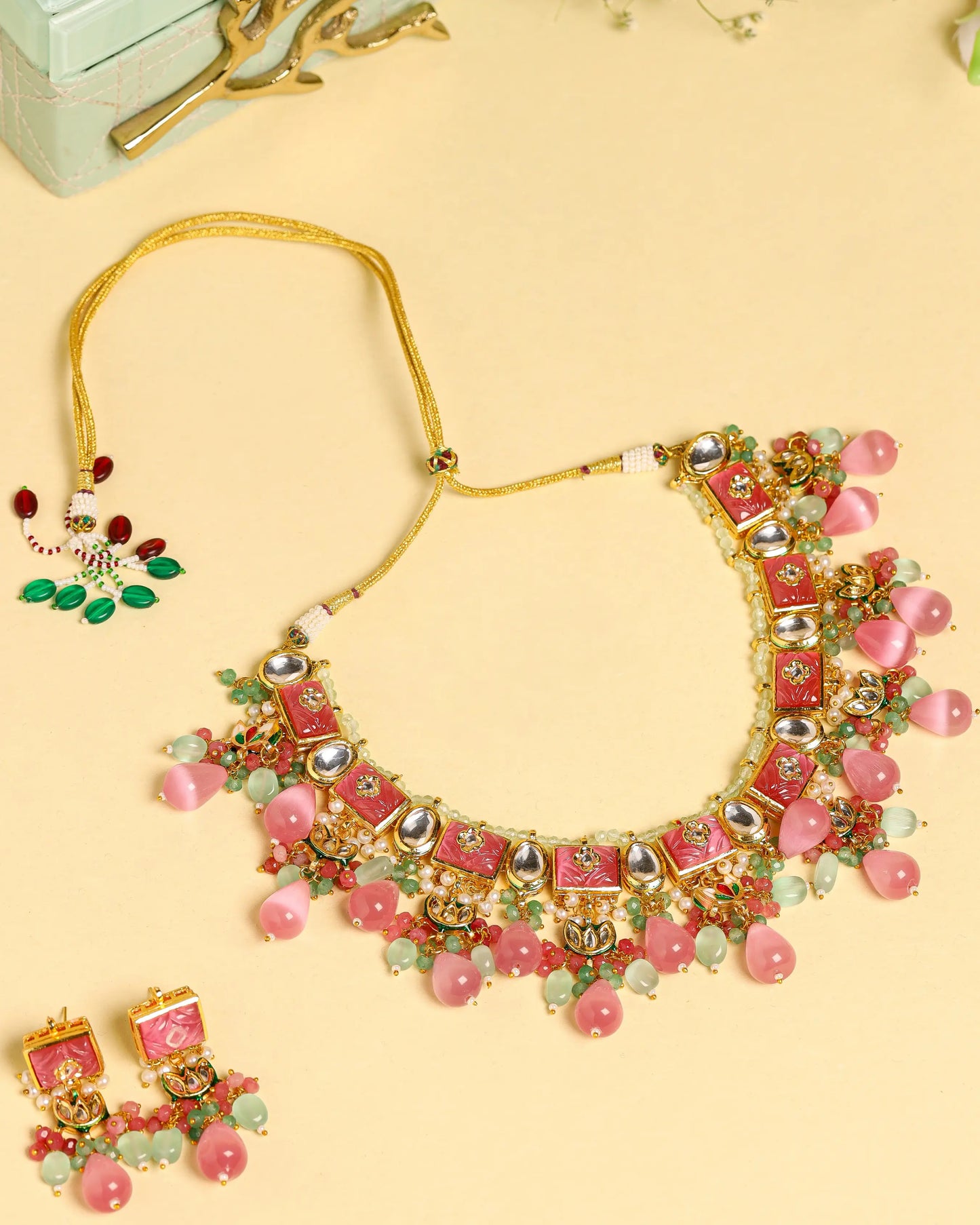 Carmine Rose Handcrafted Necklace My Store