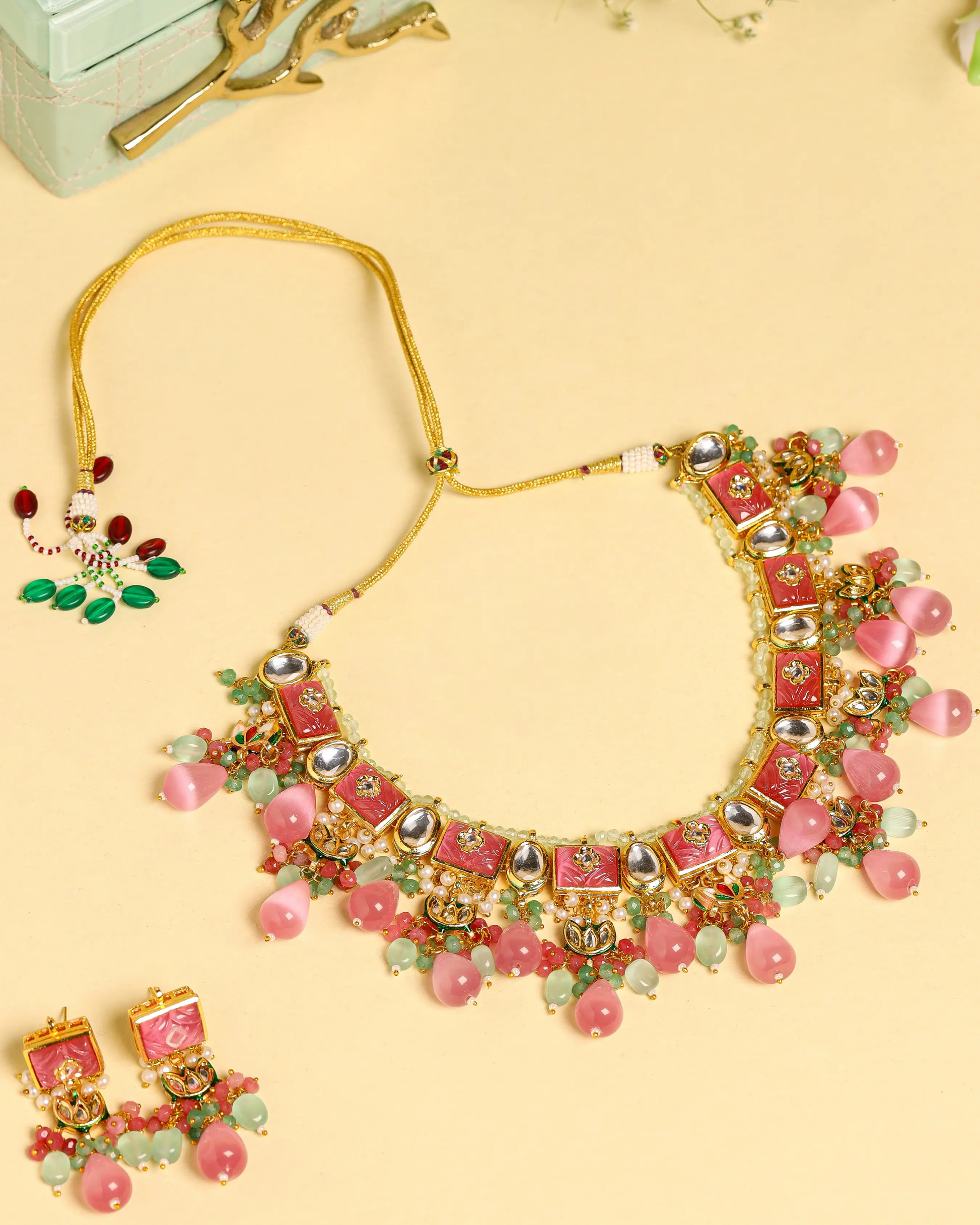 Carmine Rose Handcrafted Necklace My Store