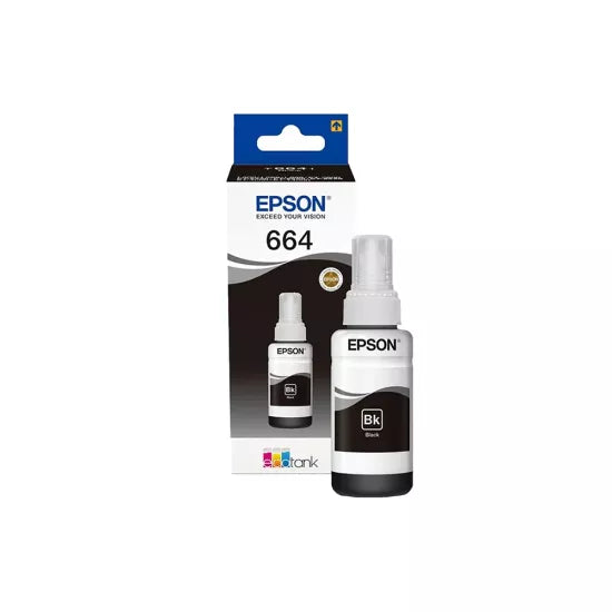 Epson 664 Black Genuine Inkjet Ink Bottle 70ml