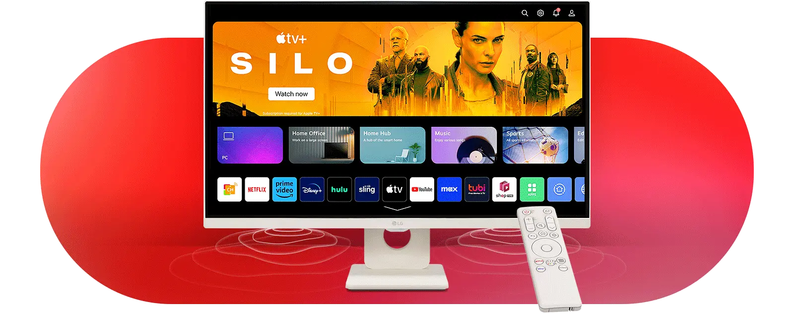 LG MyView 27SR50F-W 27" 60Hz 1080p FHD IPS Panel HDR10 Smart Monitor with Dual Stereo Speakers - White My Store