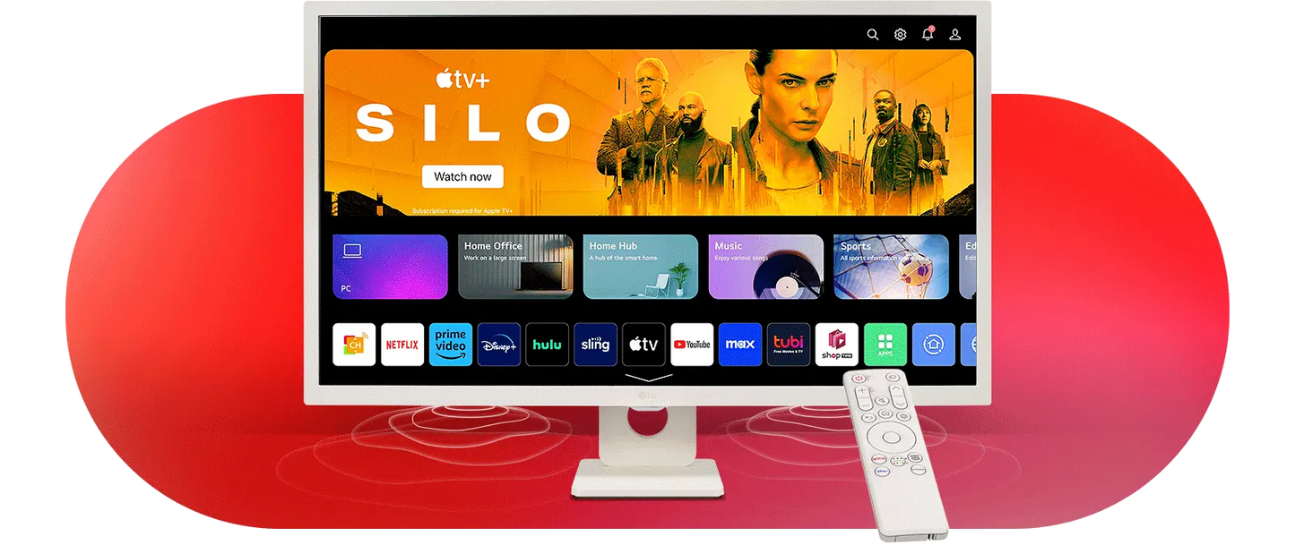 LG MyView 32SR50F-W 32" 60Hz 1080p FHD IPS Panel HDR10 Smart Monitor with Dual Speakers - White My Store