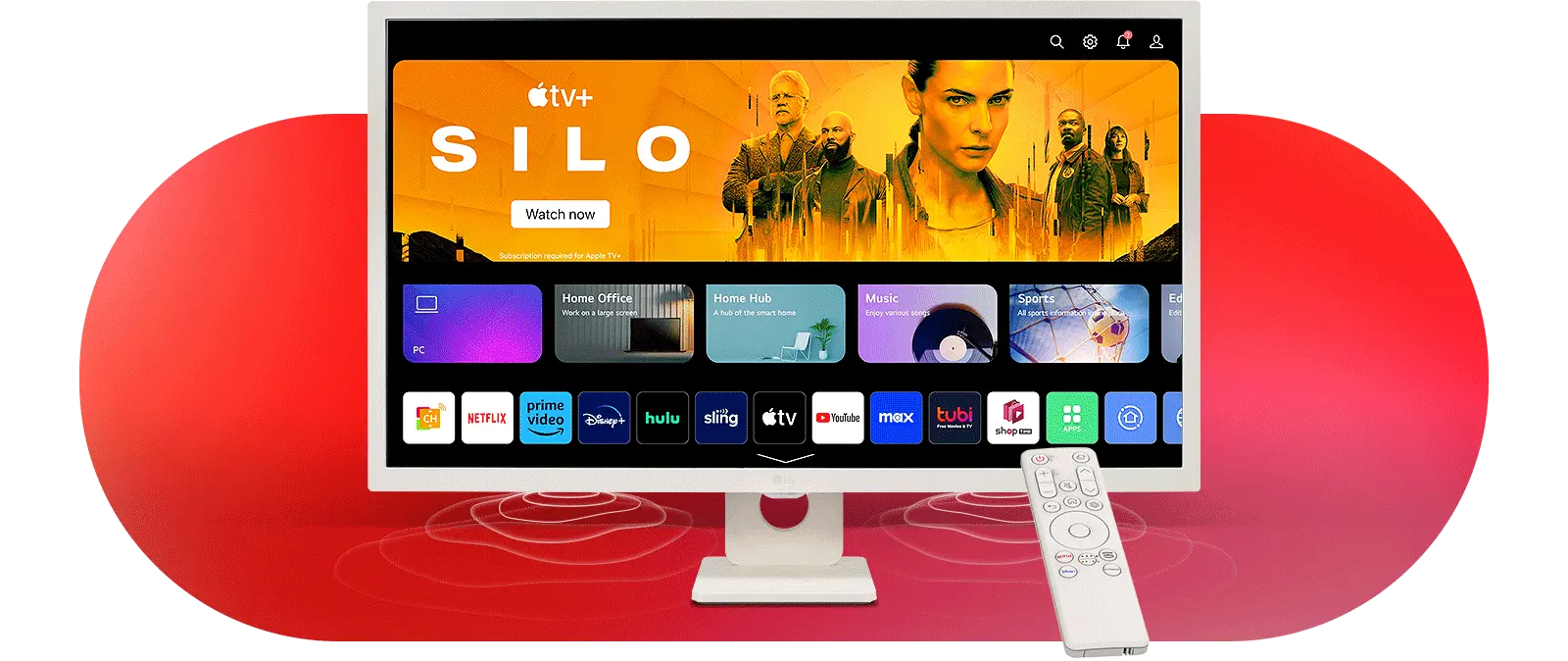 LG MyView 32SR50F-W 32" 60Hz 1080p FHD IPS Panel HDR10 Smart Monitor with Dual Speakers - White My Store