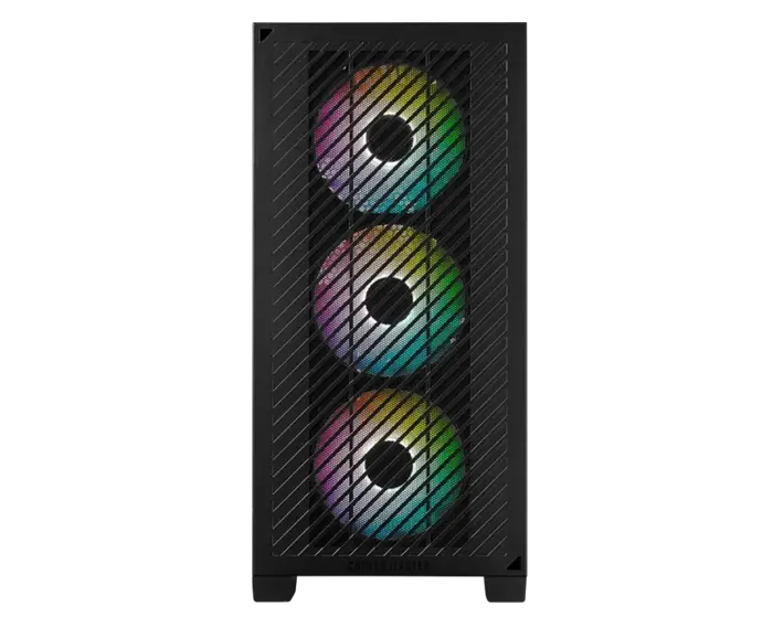 Cooler Master Elite 301 ARGB M-ATX Mini Tower Gaming Cabinet with Pre-Installed ARGB Fans - Black
