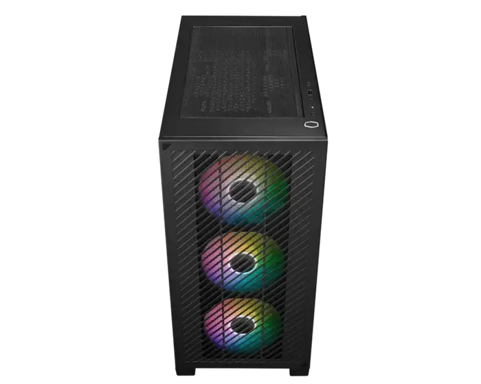 Cooler Master Elite 301 ARGB M-ATX Mini Tower Gaming Cabinet with Pre-Installed ARGB Fans - Black