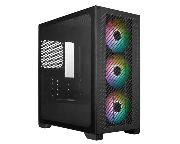 Cooler Master Elite 301 ARGB M-ATX Mini Tower Gaming Cabinet with Pre-Installed ARGB Fans - Black