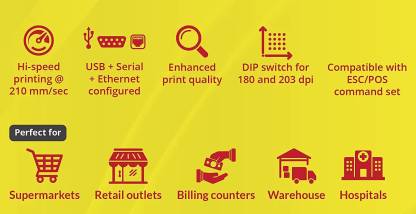 TVS Thermal Receipt Printer RP 3210 Gold