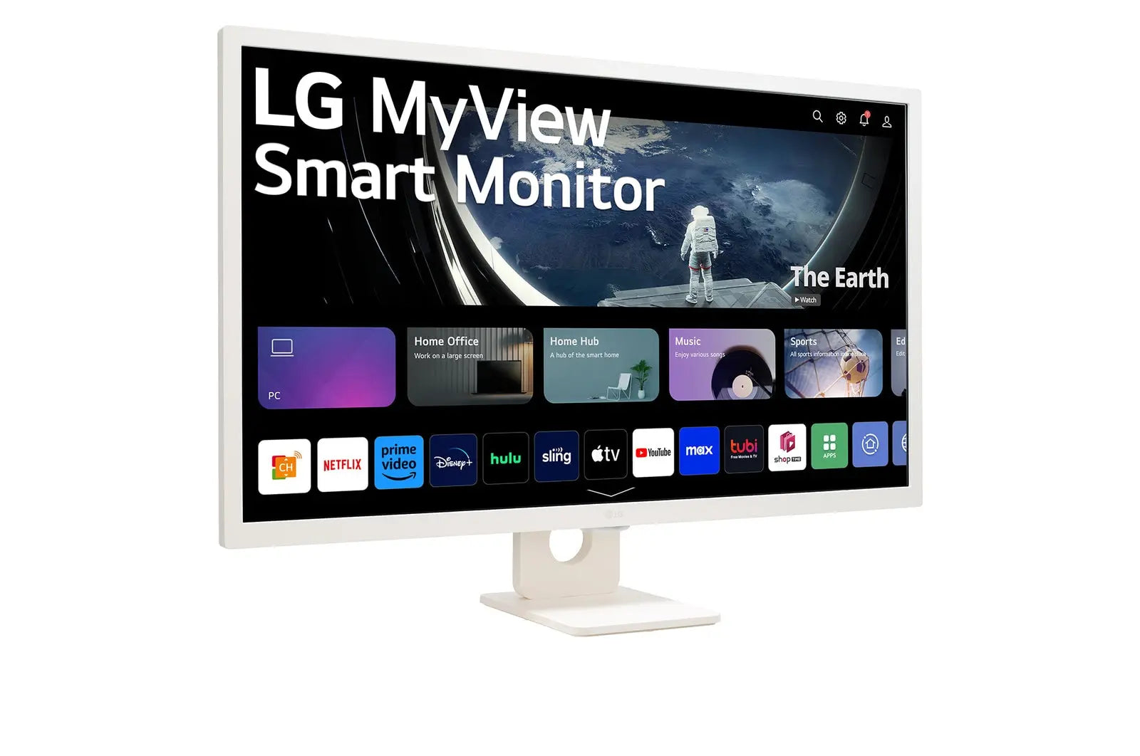 LG MyView 32SR50F-W 32" 60Hz 1080p FHD IPS Panel HDR10 Smart Monitor with Dual Speakers - White My Store