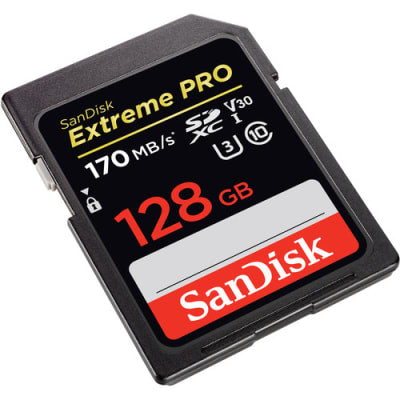 SANDISK 128GB EXTREME PRO SD CARD 170MBPS