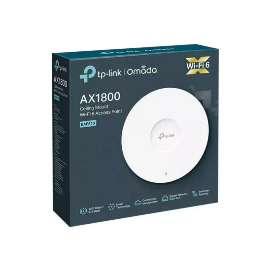 TP-Link EAP610 WiFi 6 Ceiling Mount Dual Band Access Point AX1800