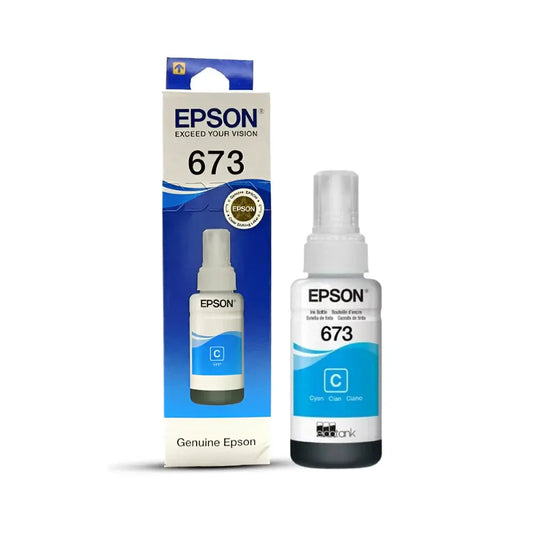 Epson 673 Cyan Genuine Inkjet Ink Bottle 70ml