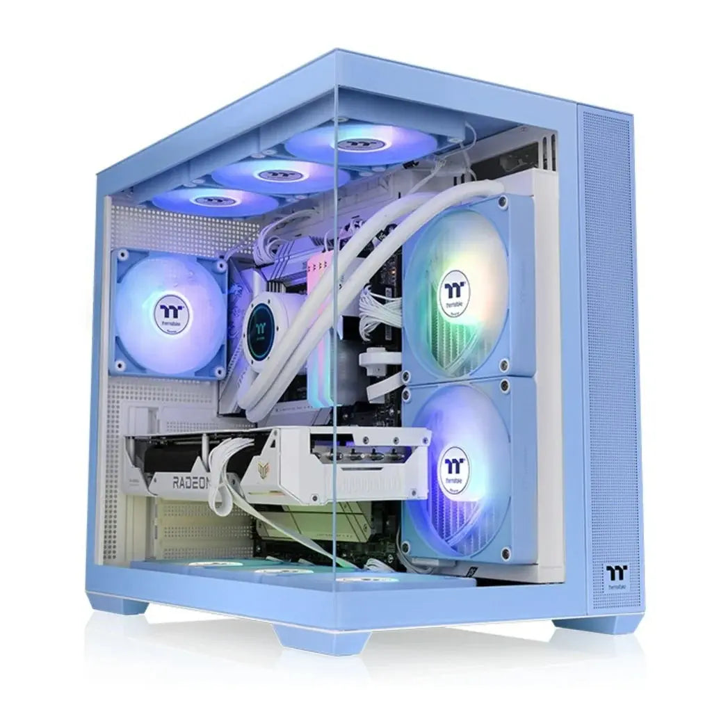 Thermaltake View 380 TG ARGB ATX Mid Tower Cabinet-Hydrangea Blue