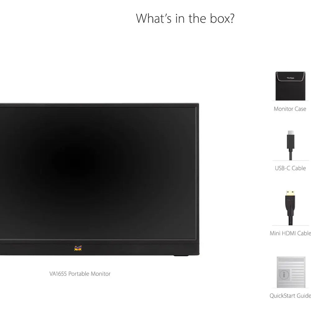 ViewSonic VA1655 16” 60Hz 1080p FHD USB Type-C IPS Panel Portable Monitor with Dual Speakers My Store