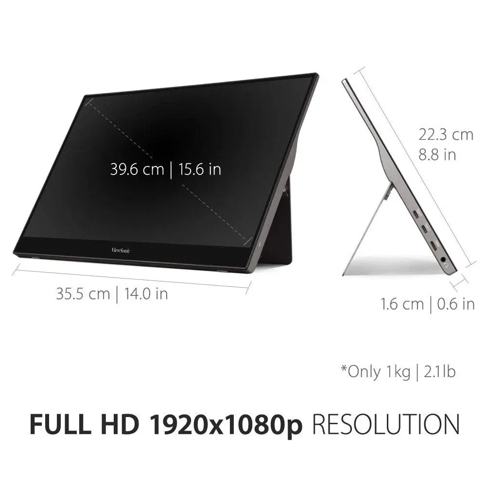 ViewSonic TD1655 16” 60Hz FHD USB-C IPS Panel Multi-Touch Portable Monitor with Speakers My Store