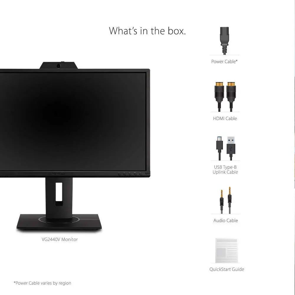 ViewSonic VG2440V 24” IPS Panel 1080p FHD Video Conferencing Monitor with Webcam & Speakers My Store