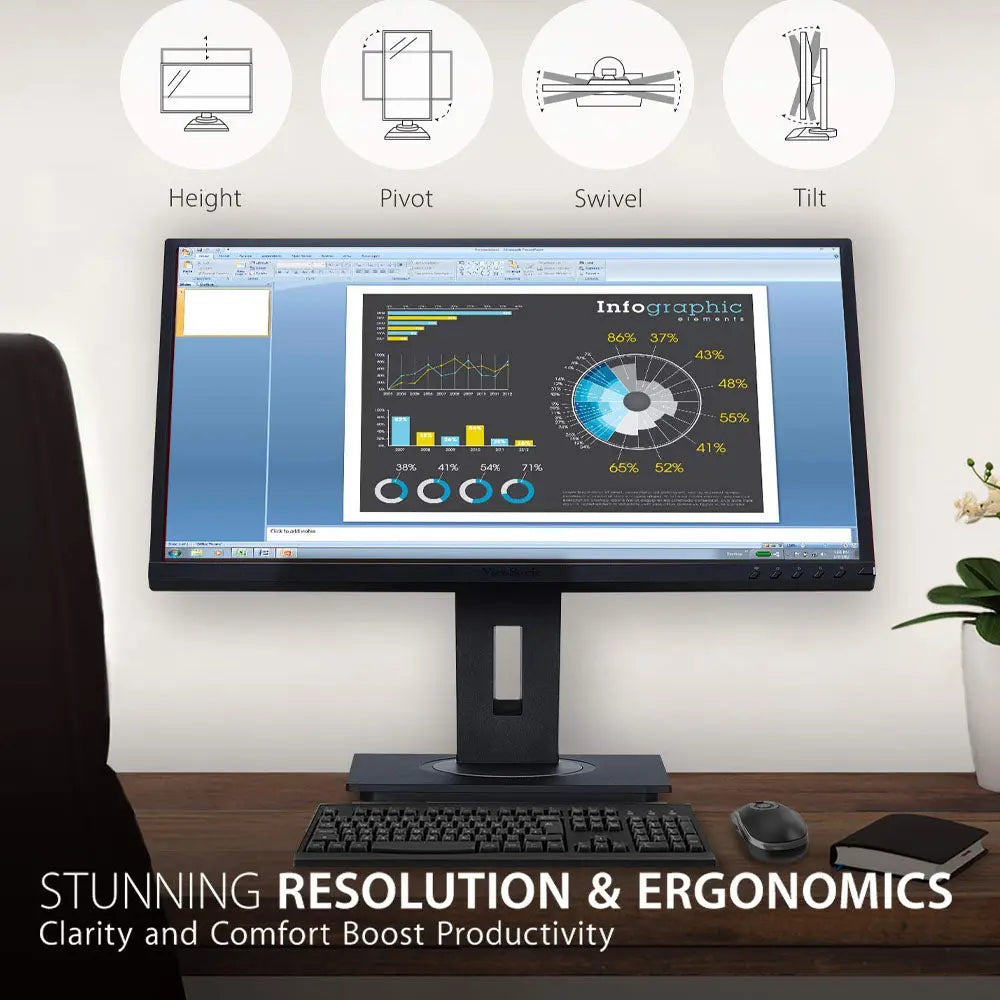 ViewSonic VG2448 24" 60Hz 1080p FHD IPS Panel Business Monitor with Speakers My Store