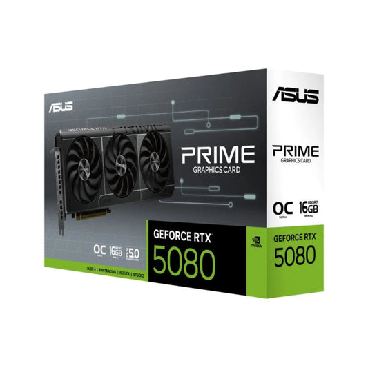 ASUS PRIME GeForce RTX 5080 16GB GDDR7 OC Edition Triple Fan Graphics Card