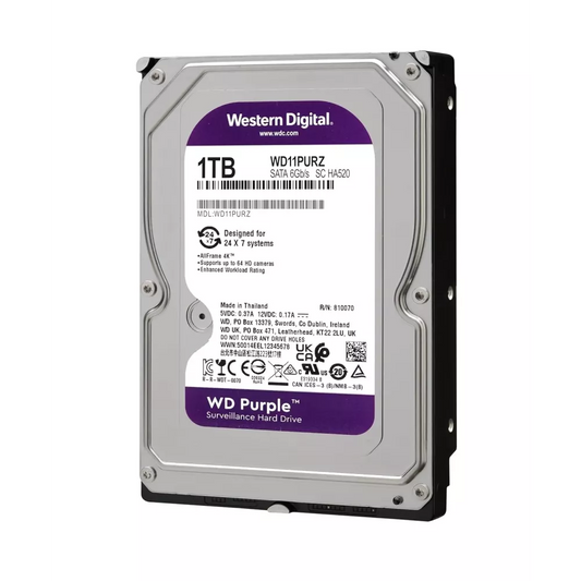 WD 1TB Purple SATA 3.5 Inch Surveillance  Hard Disk